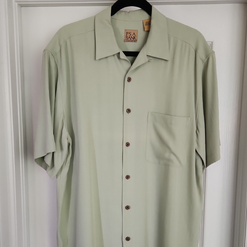 Jos. A. Bank Sage Green Button-Up Shirt